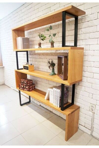 ESG GROUP Ahşap Şık Ve Modern 4 Raflı Kitaplık 170x170x24
