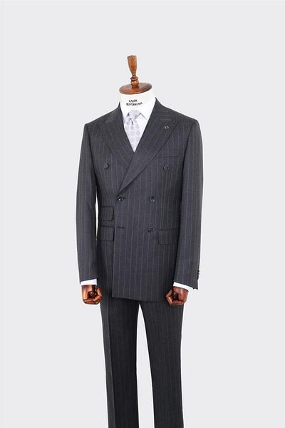 Kadir Büyükkaya Men's Double Breasted Suit-Kaw1265W