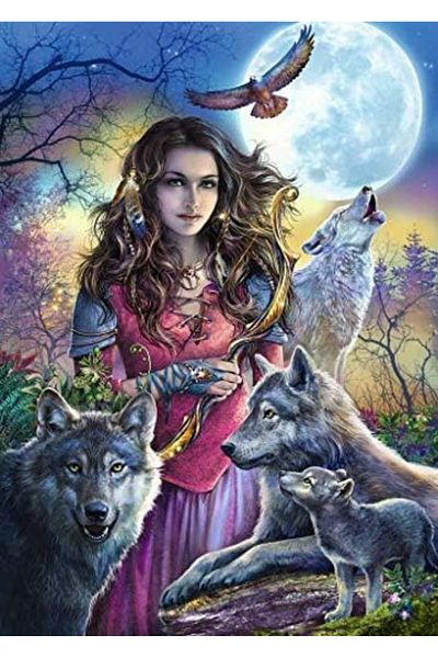 STOREMAX Svtcrt 1000 Piece Adult Puzzle, Woman with Wolves 196647 New Model 1053513