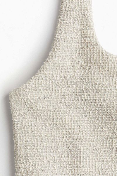 H&M Bead-embellished bouclé dress