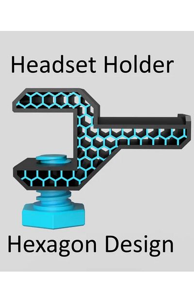 3D Brothers Hexagonal Headphone Holder for Stylish Organization