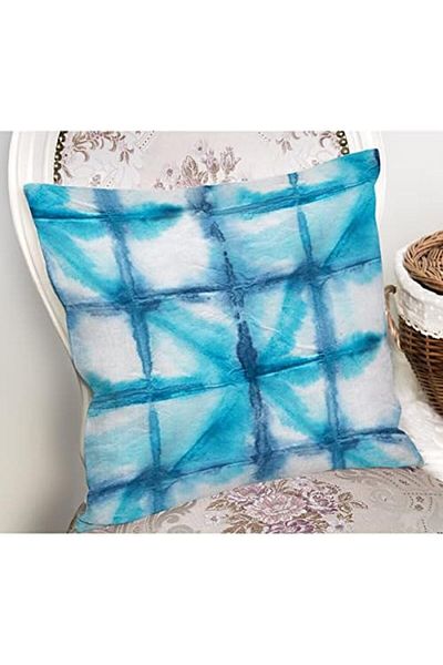 STOREMAX SHSM K2289 غطاء وسادة حديث بنمط ألوان مائية زرقاء، 43 × 43 سم ESR 1107872