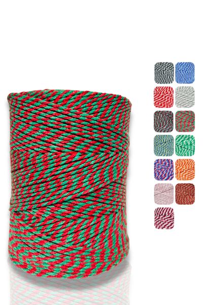 Akduman İplik 200 Mt Red-Green Gift Packing Rope 200 Gr