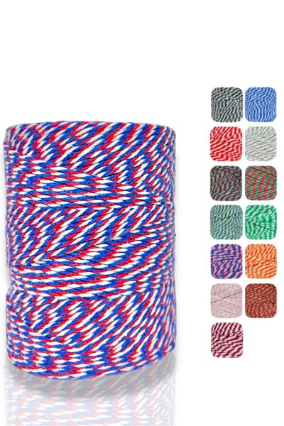 Akduman İplik 200Mt Red - Blue - White Packing Rope 200Gr