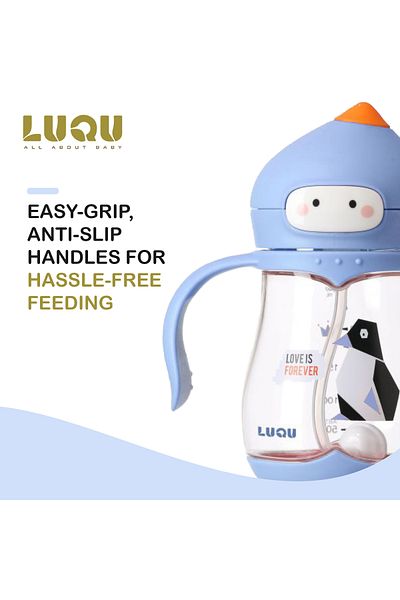 LUQU BABY LUQU Tritan Sippy Cup for Baby With Cleaning Brush