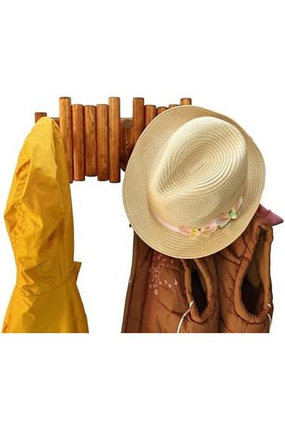 STOREMAX Handmade Wooden Hanger, Wall Mounted Wooden Wall Hanger, Coat Rack Door Back