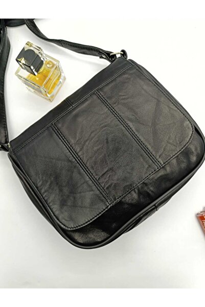 NahitaTyana حقيبة يد نسائية كبيرة من الجلد الطبيعي، حقيبة كتف، حقيبة كروس وحقيبة ساعي البريد، لون أسود