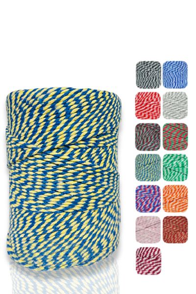 Akduman İplik 200 Mt Yellow-navy Blue Gift String - 200 Gr Packaging
