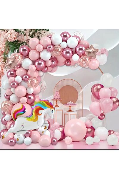 ALYA Unicorn Foil Balloon - Σετ Κεντρικών Γενεθλίων