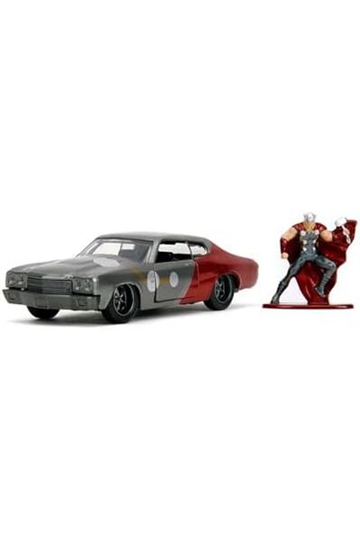 KDROĞLU متجر 253223019، مجسم Marvel Thor ومركبة طراز 1970 Chevy Chevelle SS، مصبوبة (معدنية)، سربية