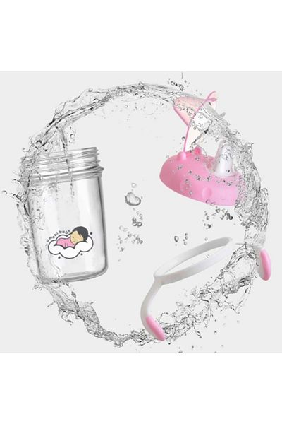 AMCHI BABY Transparent Sippy Cup-Pink