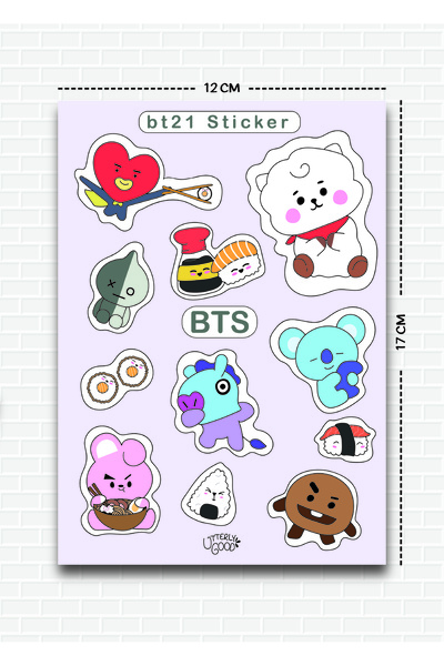 Utterly Good Bts Sticker | Bullet Journal | Notebook | Ajanda | Scrapbook İçi...