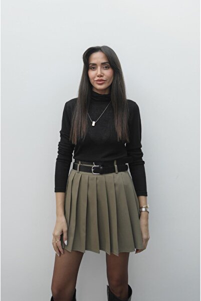 Havoş Black Supima Cotton Turtleneck Blouse