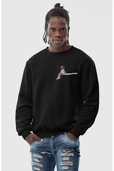 Fuddy Moda Unisex S.O.S Tour - Crew Neck, Back Printed Hoodless Oversize Sweatshirt