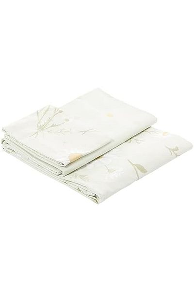 STOREMAX Laurel Floral Print 100% Cotton Duvet Cover Set, Green, Single