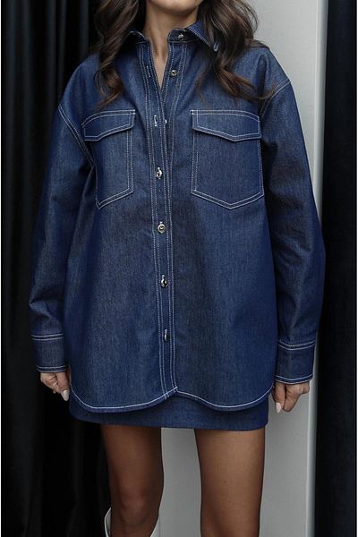 Havoş Cămașă albastră Ponzio oversize din denim