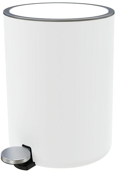 STOREMAX Mu-Artshop Lenox 5 Lt Pedal Trash Can White Tnca 871301