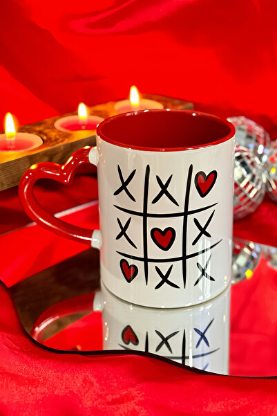 Cool Stuff XOX HEART من الداخل ومقبض القلب كوب أحمر