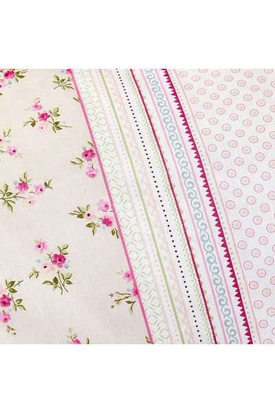 STOREMAX Muartshop Home Glen Pink 100% Cotton Double Duvet Cover Set 871301