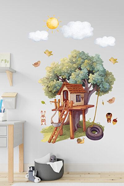 esatoys Orman Evi Temalı Çocuk Odası Sticker Seti