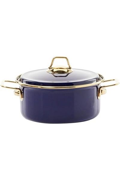 STOREMAX Lvnshop 3-Piece Piraye Enamel Cookware Set - Navy Blue Lv 224120