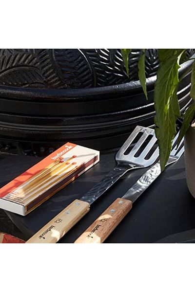 STOREMAX 46 cm Stainless Steel Spatula with Wooden Handle 646268