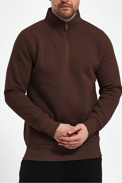 ruNadeS Φούτερ Unisex Oversize με φερμουάρ και φλις εσωτερικά
