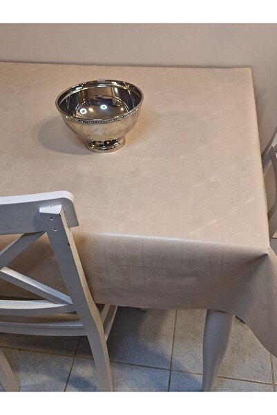 Başak Ev Tekstili Fiber Pvc Oilcloth - Patterned Erasable Tablecloth (Grey)