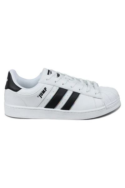 Jump 29055 Men's Sneakers - Casual Lace-Up Sneakers, White Black
