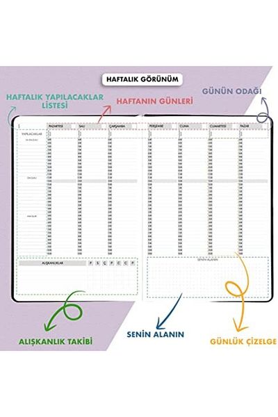 STOREMAX Lilac Leather Ismatli Weekly Planner Ethnic Design 646268   Jvnnshop Fz