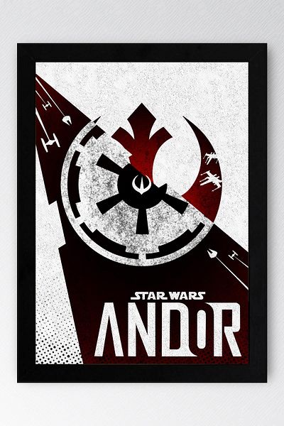 Saturn Star Wars Andor Framed Painting - Space Wars Fim Poster Painting
