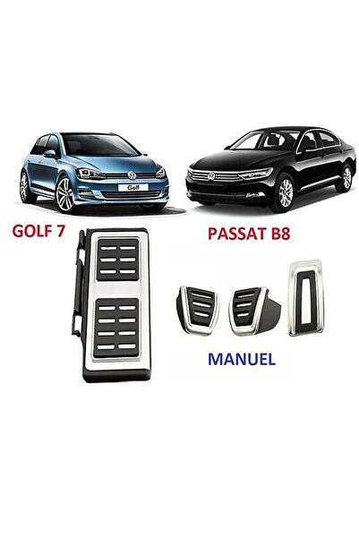 MeyZone Golf7 Mk3 Leon Passat B8 Ateca Geçmeli Krom Pedal Seti Manuel Pedal T...