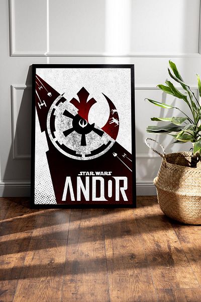 Saturn Star Wars Andor Framed Painting - Space Wars Fim Poster Painting