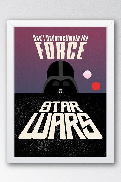 Saturn Tablou înrămat Darth Vader Star Wars - Poster de film Space Wars