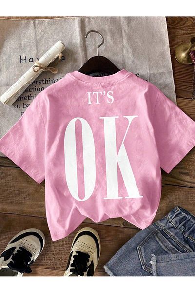 MODARİCH Ok Star Dream Σετ T-shirt 3 τεμαχίων - Λευκό, Ροζ, Μαύρο, Oversize εμπριμέ λαιμόκοψη