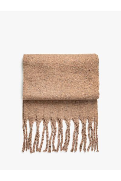 Koton Soft Textured Basic Tassel Scarf