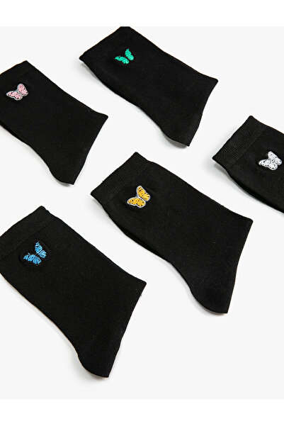 Koton Комплект чорапи от 5 части - бродирани пеперуди