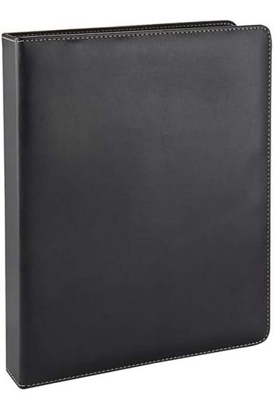 STOREMAX Jvnnshop 534S A4 Faux Leather Back 4 cm 2 Ring Elite Folder, Black, A4 646268