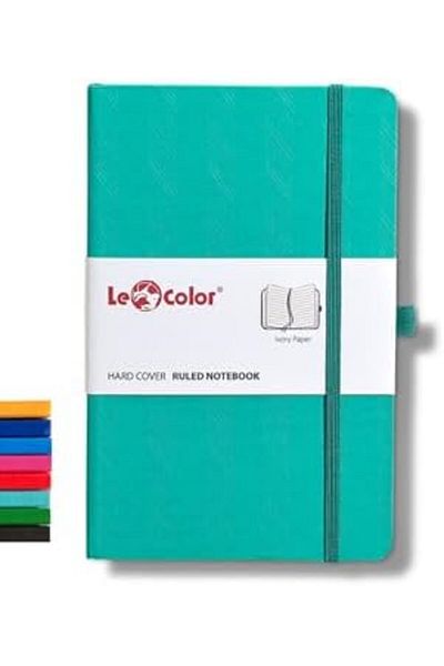 STOREMAX jvnnSHOP COLOR دفتر ملاحظات كلاسيكي غير مؤرخ Rec Note مقاس 13 × 21 بنمط أخضر مسطر 646268