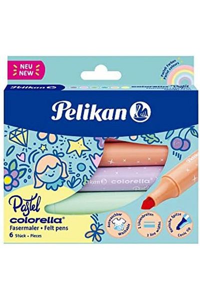 STOREMAX Ntwork Colorella Pastel 411 Jumbo Felt Pen 6Pcs Box Art 1087243