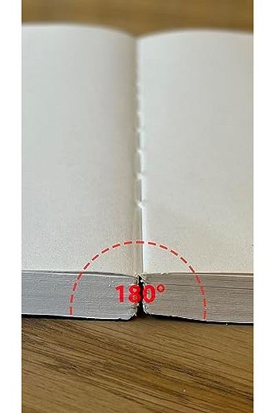 STOREMAX Menashop Promotion Special Design Kraft Cover A5 Unlined Notebook - 180 Degree Openable, Glaze
