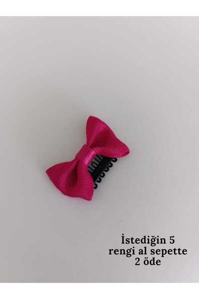 MutluBiDünya Lily Fuşya Renk Bebek Tokası Yenidoğan Tokası Az Saçlı Bebek Tok...