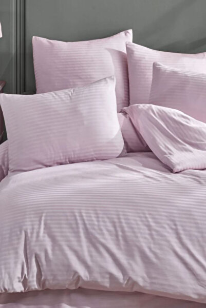 Vertigo Set cuvertură dublă din satin - Tip Hotel și Acasă, în dungi, 4 bucăț...