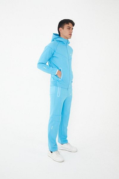 2AS Tech Fleece Blue Loose Leg Tracksuit Set