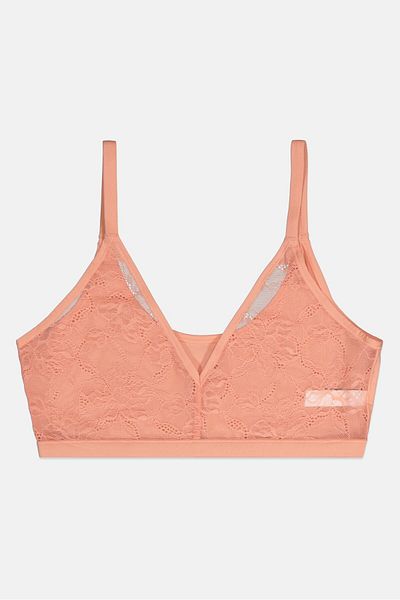 Etam Women Textured Reversible Non-padded Bra, Peach