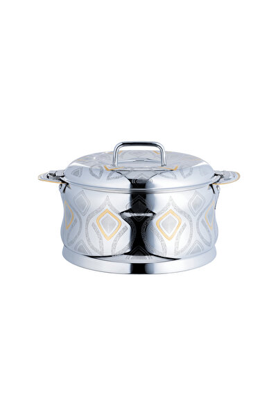 ALSAIF Loren Hotpot Stainless Steel,size: 2500 Ml, Color:silver/gold