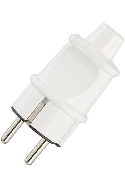STOREMAX Jvnnastore Accessory Male Plug with Ground Without Cord White Trendyfr 646268