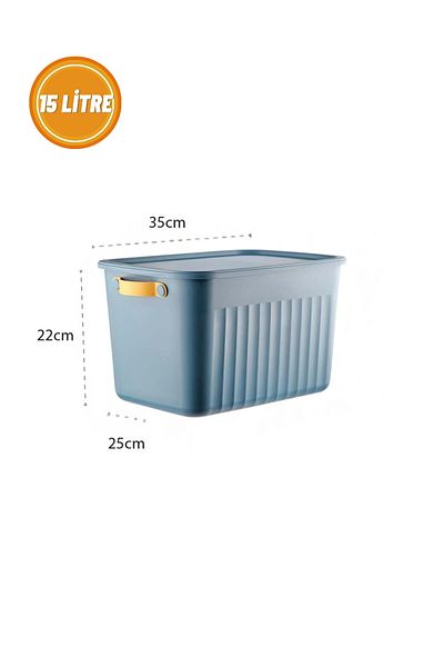 EVLE 15 Liter Multi-Purpose Storage and Organizing Box with Lid