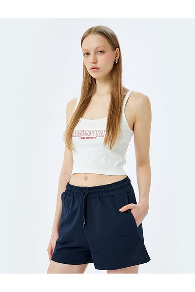 Koton Mini Shorts with Lace-Up Waist Pocket Detail