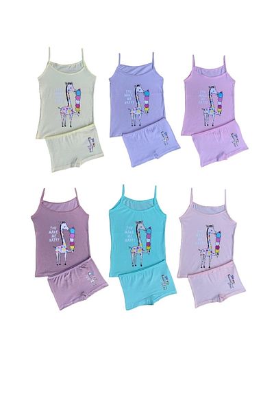 MrrMajestic Pachet de 6 set de boxer pentru fete